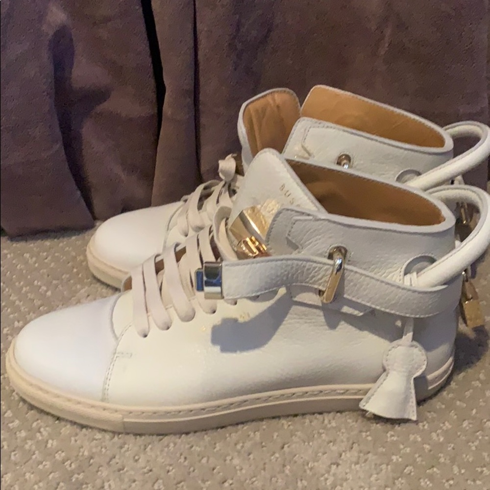 Beige high top buscemi shoes size 39